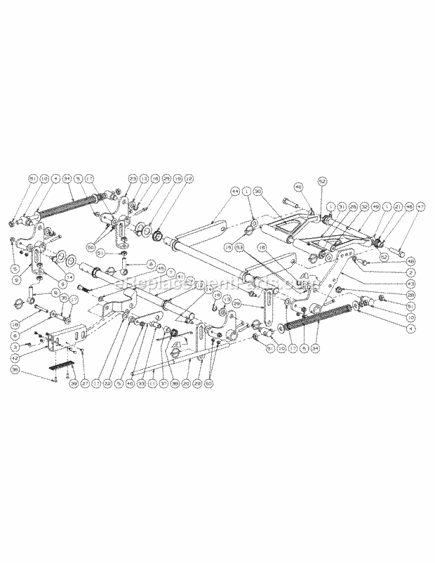Lift Assembly (2009) Diagram and Parts List for M54-KW 53AI8CT4050 Cub Cadet Sprayer